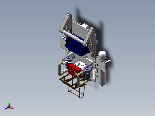 莲藕收获机三维设计正等轴测缩略图