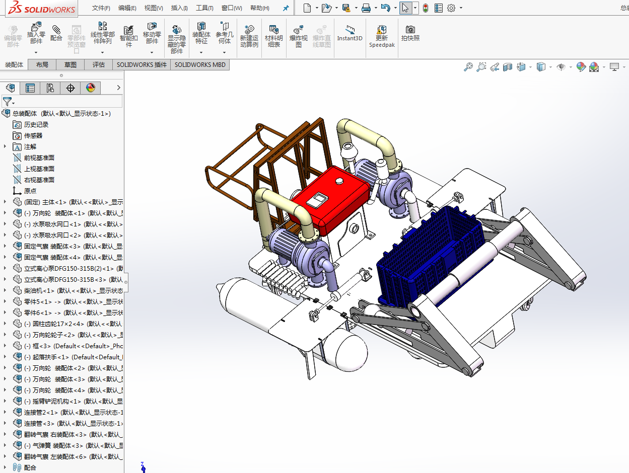 莲藕收获机三维设计
