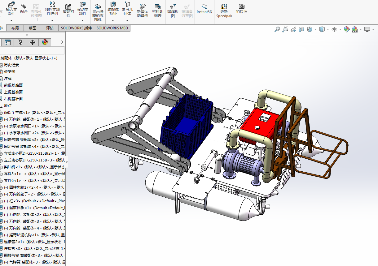 莲藕收获机三维设计