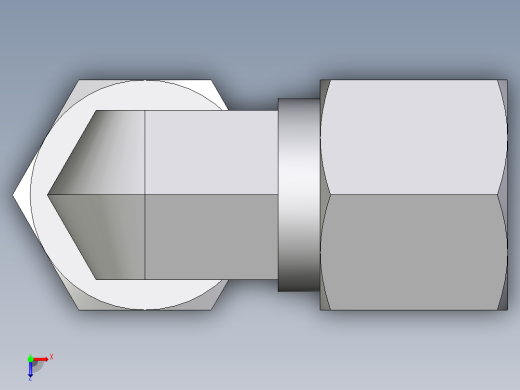 卡套式工业通用硬管接头EO_Assembled_adjustable_standpipe_elbow_EVW10LM71俯视缩略图