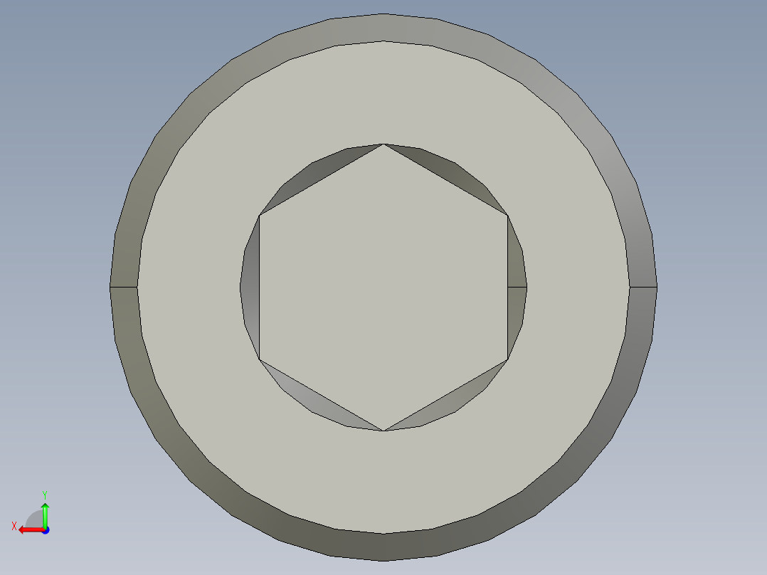 M3 x 0.5mm Thread 25mm LONG SOCKET HEAD CAP SCREW.STEP后视图