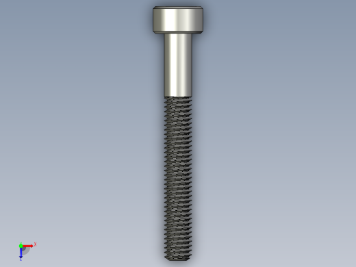 M3 x 0.5mm Thread 25mm LONG SOCKET HEAD CAP SCREW.STEP俯视缩略图