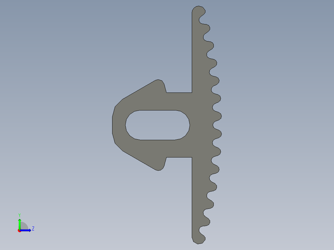 型材-BR BUMPER STRIP KJN092057.STEP左视图