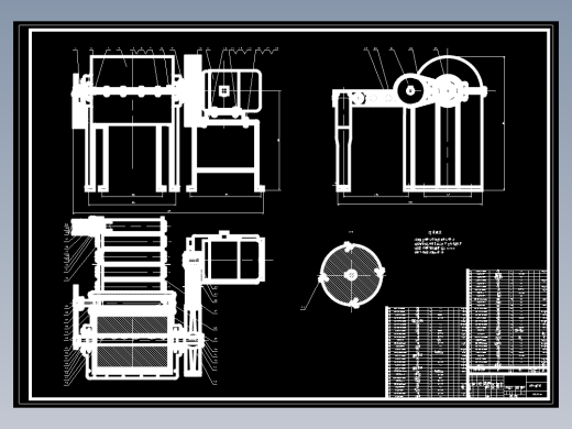 轮胎切碎机CAD图纸设计+说明书404775==500