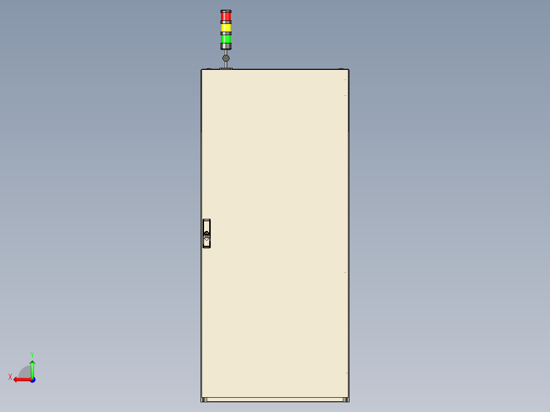 防威图PC机柜1800x800x636三维模型后视图