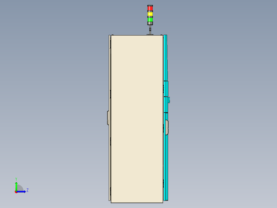 防威图PC机柜1800x800x636三维模型左视图