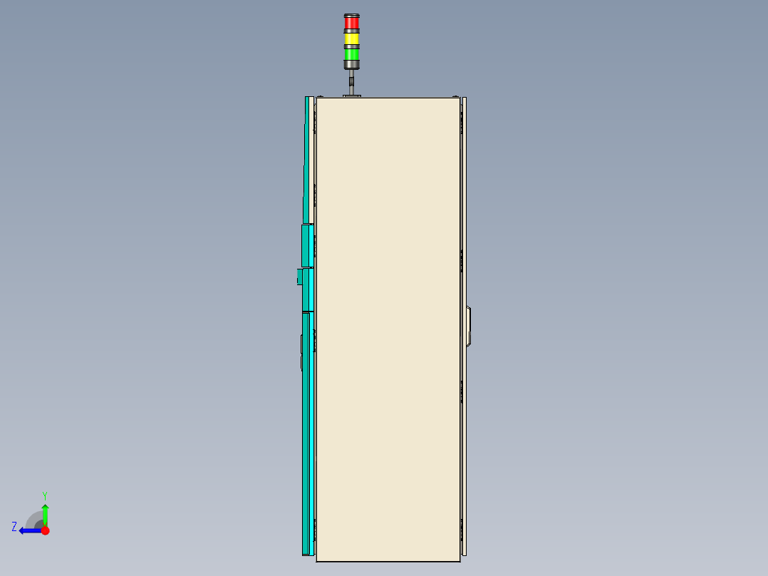 防威图PC机柜1800x800x636三维模型右视图