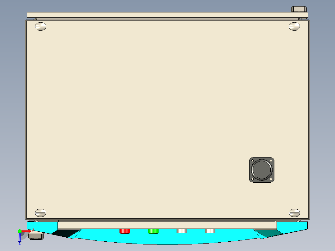 防威图PC机柜1800x800x636三维模型俯视图
