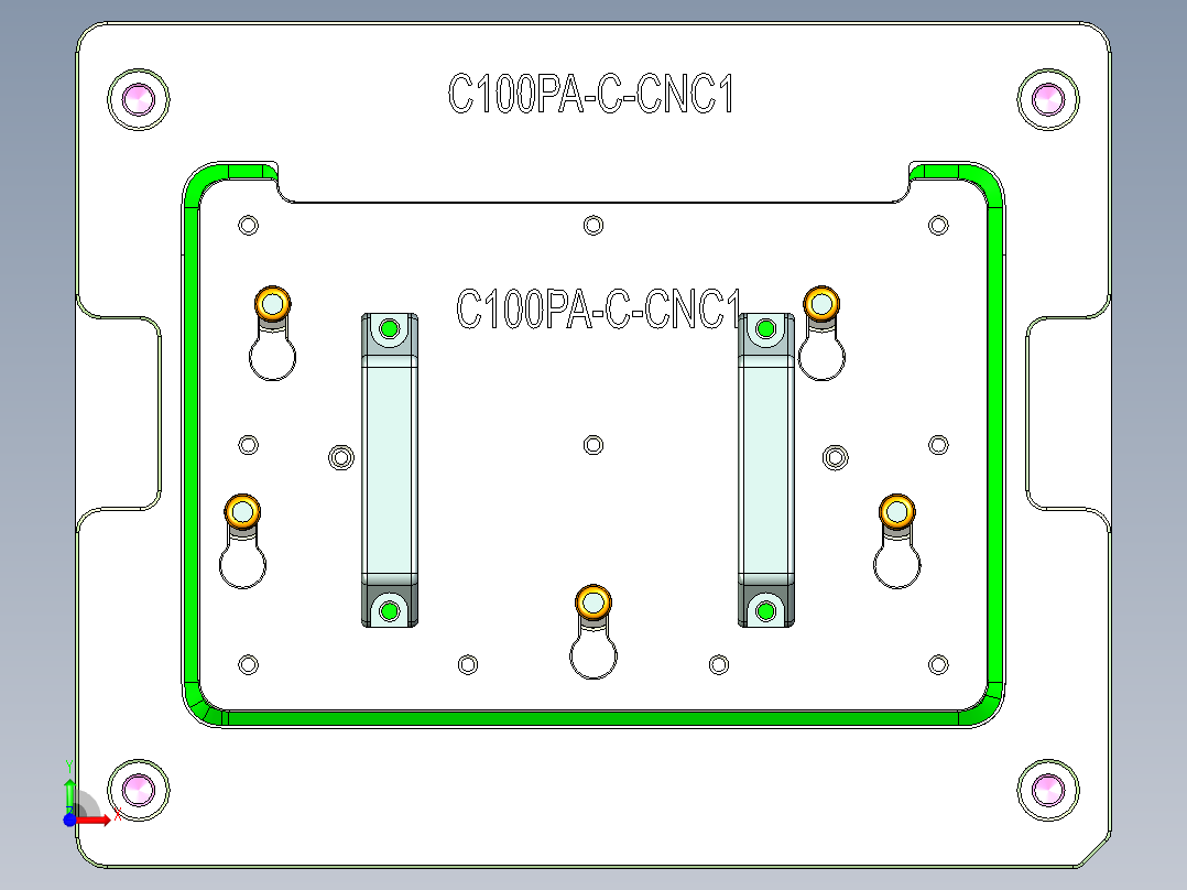 C100PA-C-CNC1笔记本CNC工装夹具三维模型-1222前视图