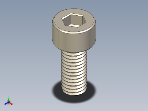 Screw_DIN_912_M5x12F_A2.STEP公制内六角螺钉