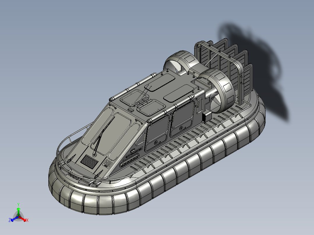 HR 3000气垫船正等轴测图