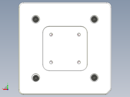 小型加湿器金属外壳钻孔CNC治具模型后视缩略图