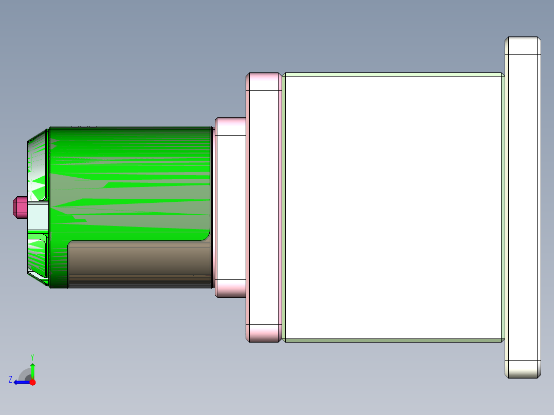 小型加湿器金属外壳钻孔CNC治具模型右视图