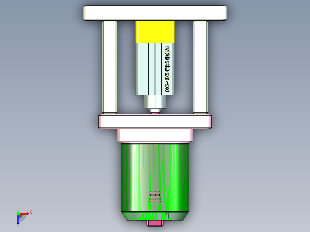小型加湿器金属外壳钻孔CNC治具模型俯视图