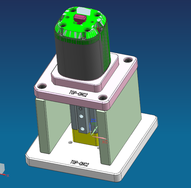 小型加湿器金属外壳钻孔CNC治具模型