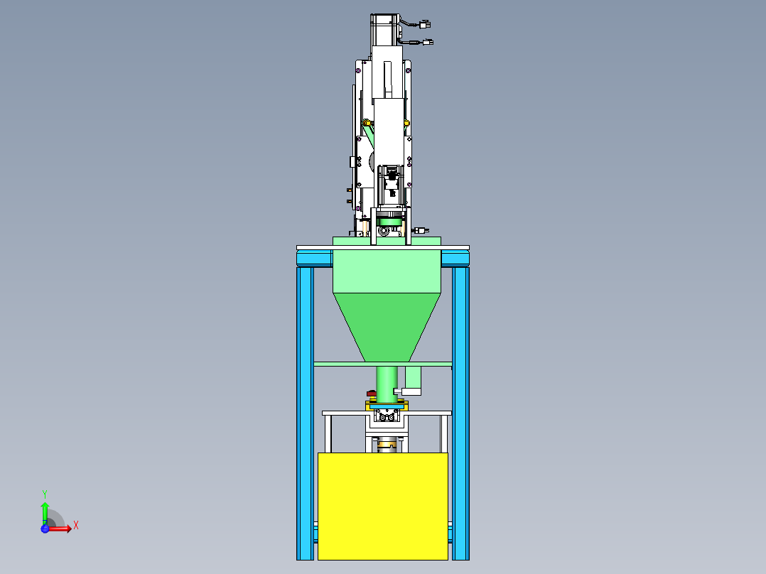 莲藕去皮切片机前视图