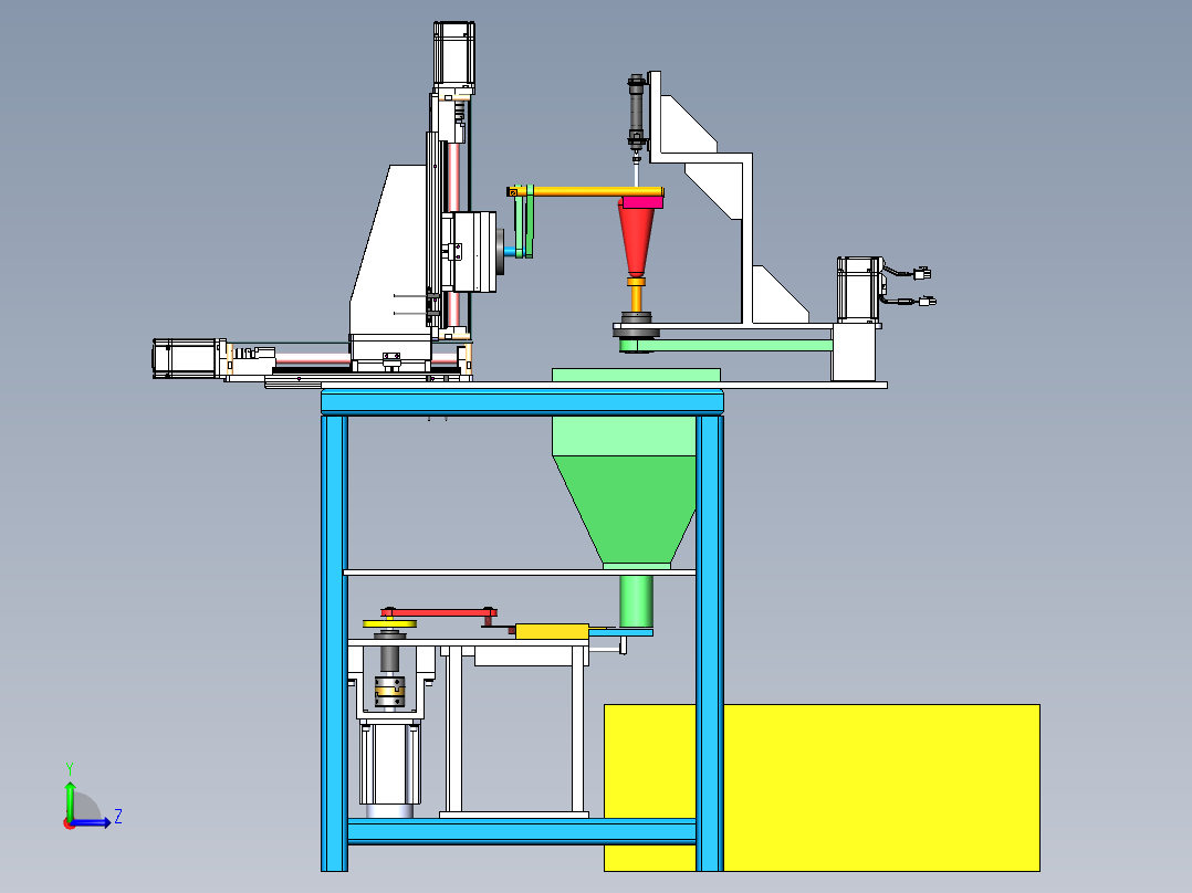 莲藕去皮切片机左视图