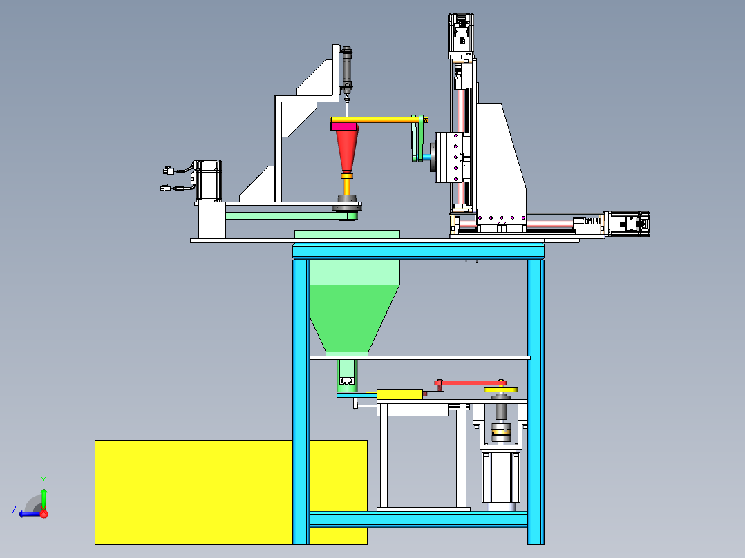 莲藕去皮切片机右视图
