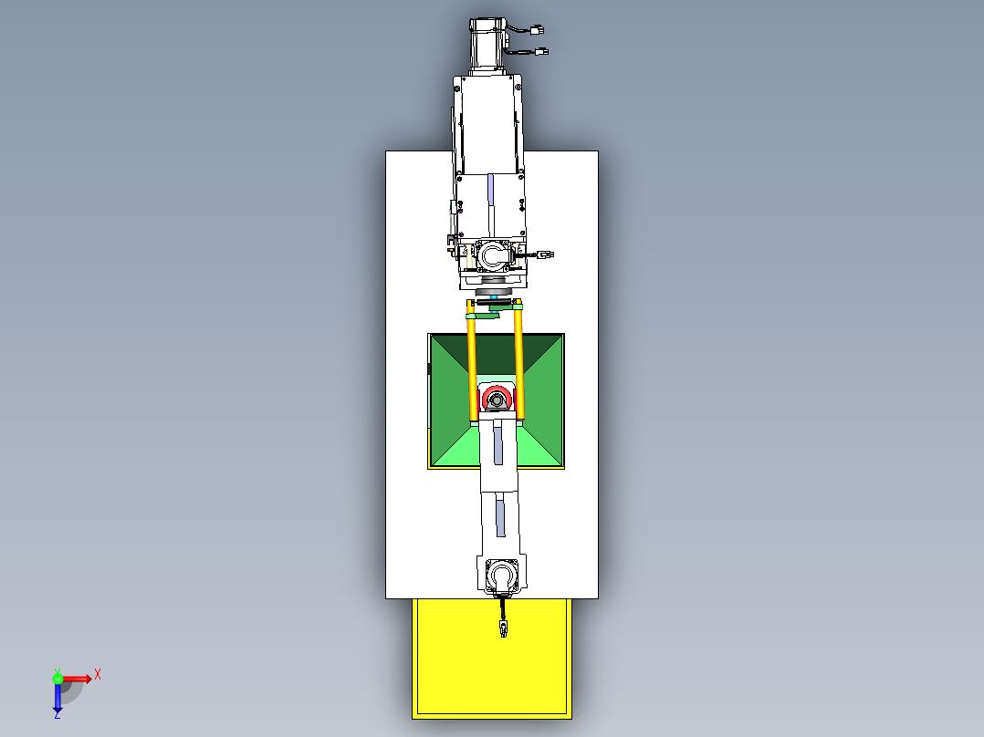 莲藕去皮切片机俯视图