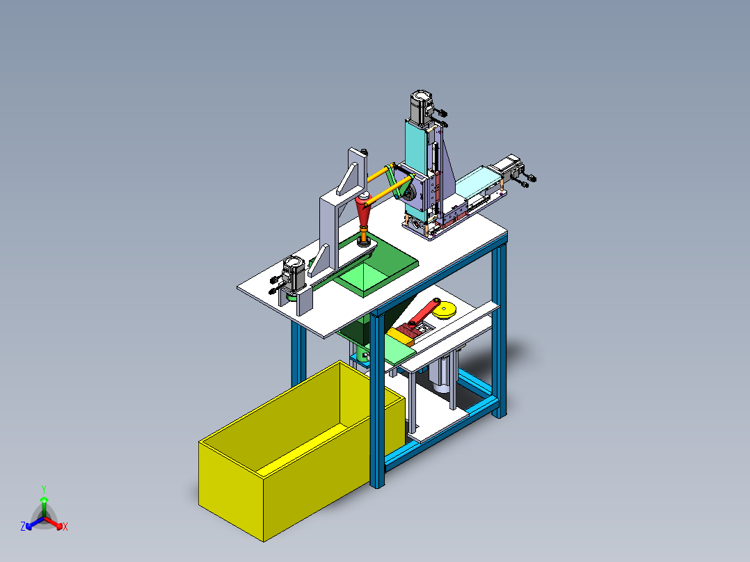 莲藕去皮切片机正等轴测图