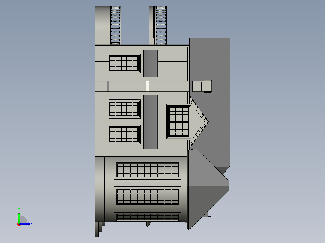 房子、建筑(131)左视图