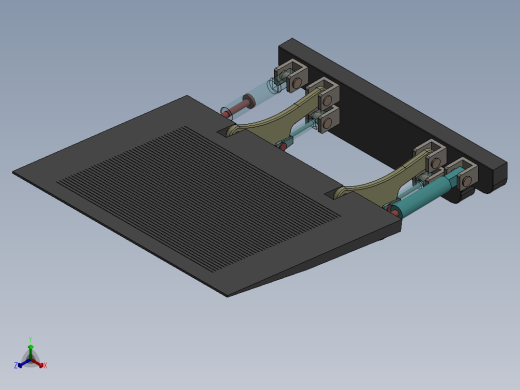 汽车升降尾板(汽车尾板)3D建模图纸 Solidworks设计正等轴测缩略图