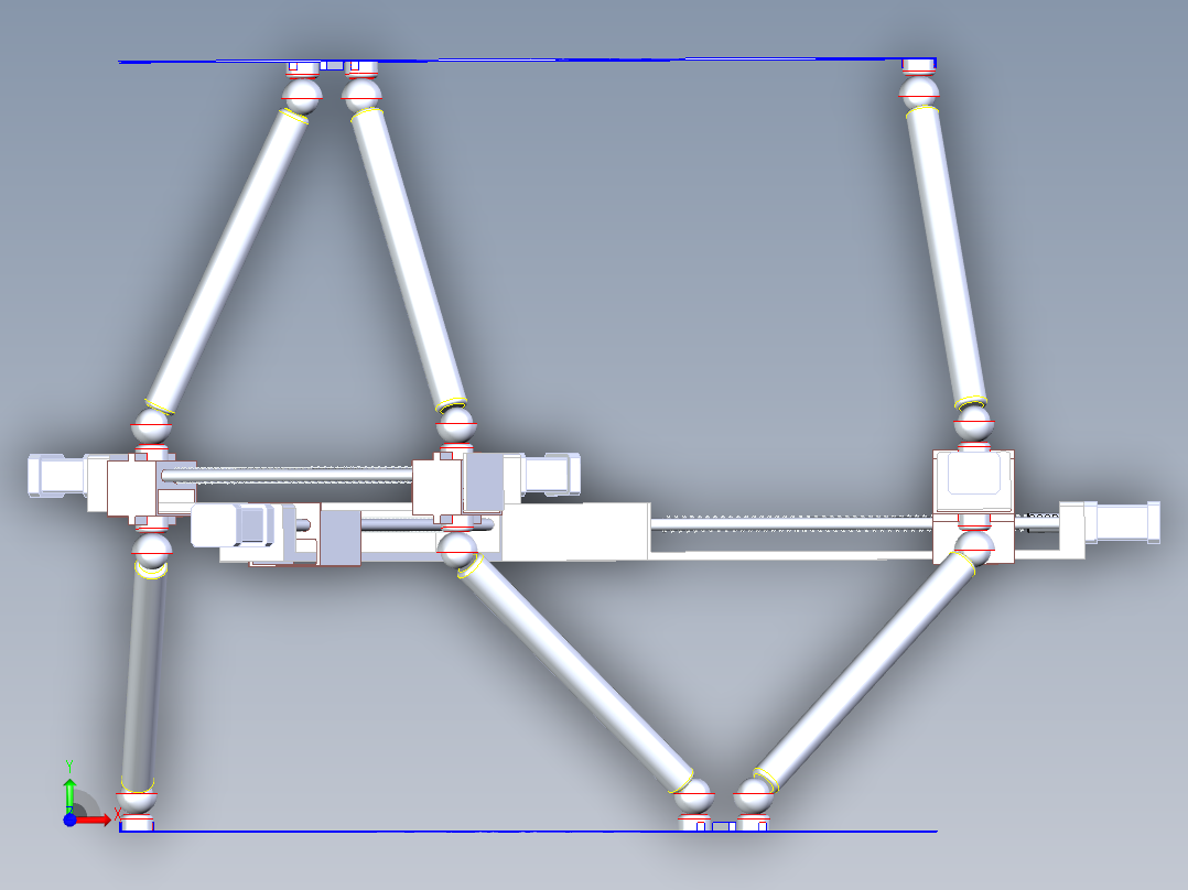 斯图尔特双层扭动平台前视图