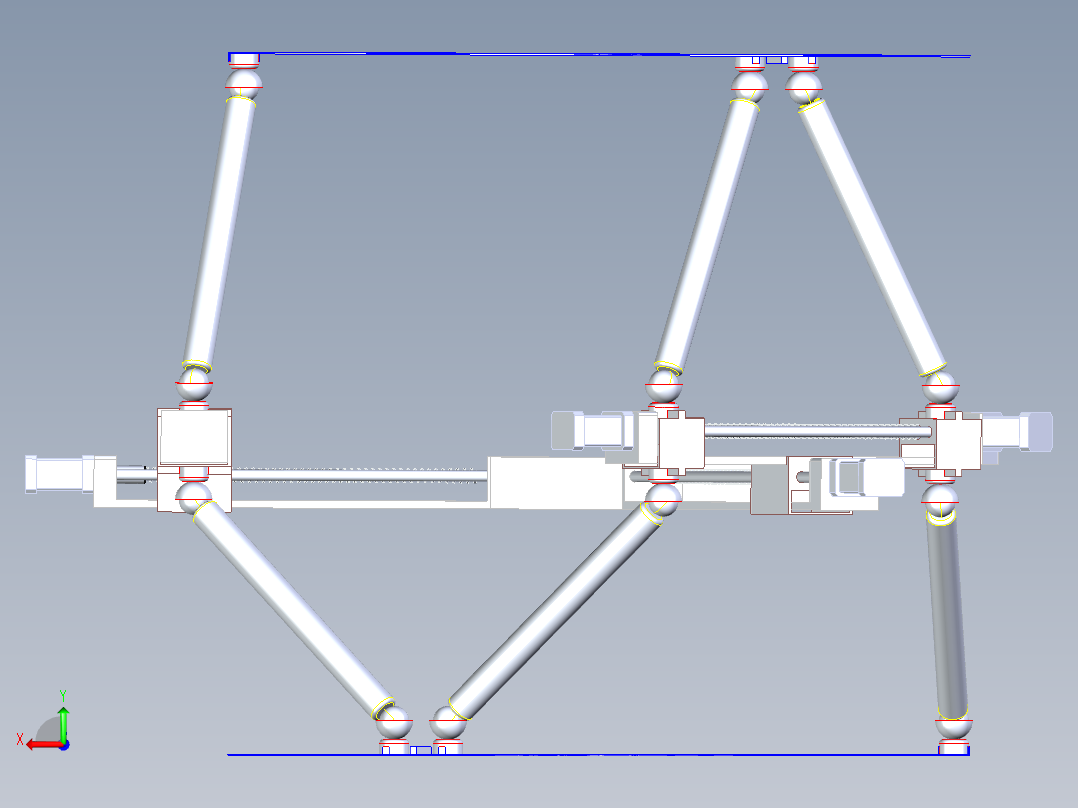 斯图尔特双层扭动平台后视图