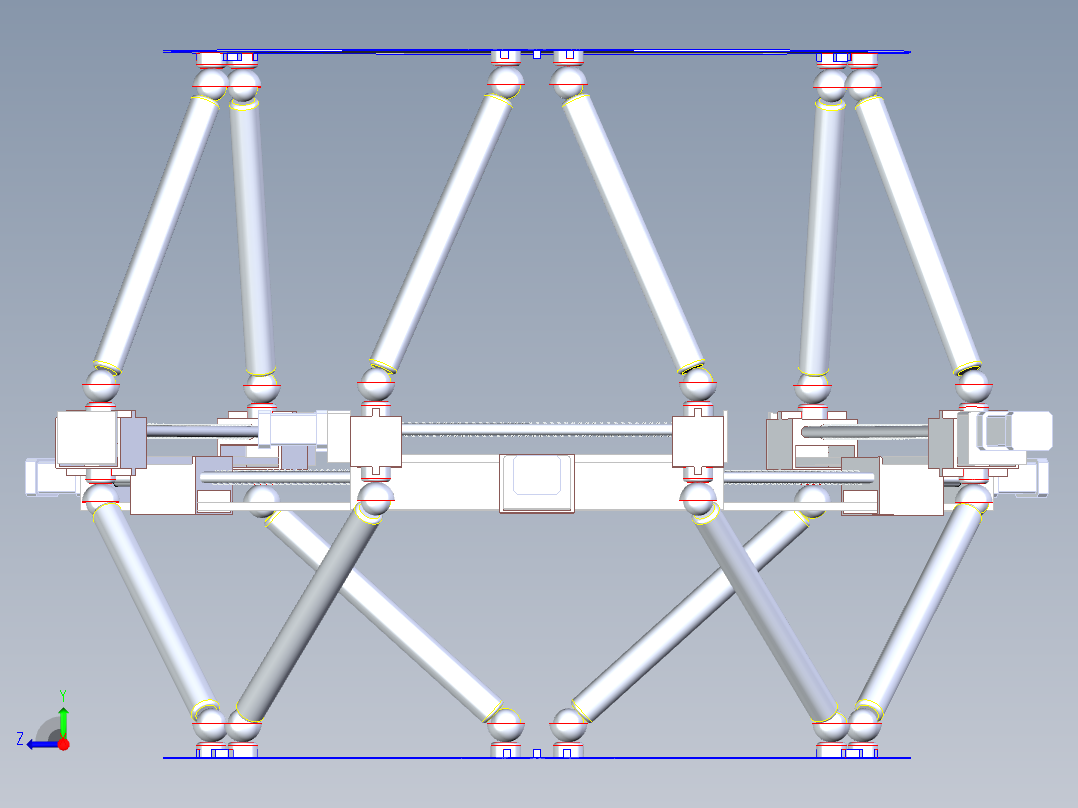斯图尔特双层扭动平台右视图