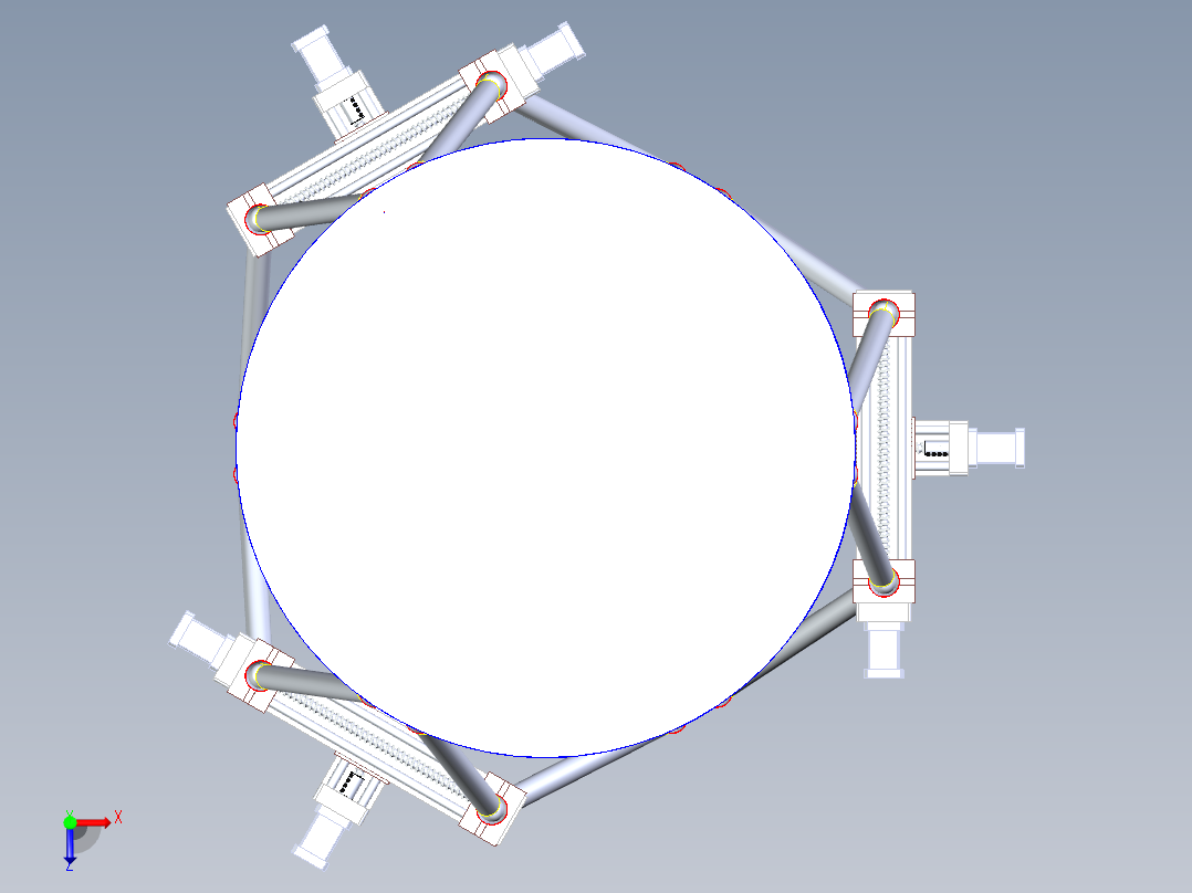 斯图尔特双层扭动平台俯视图