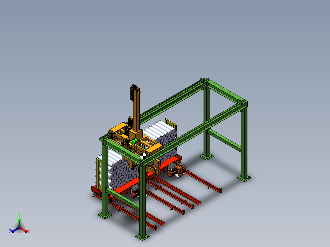 自动上棒机  sw24正等轴测图