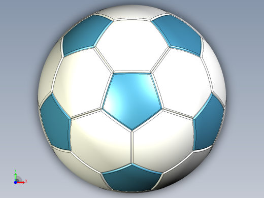 FreeCAD 中的足球前视缩略图