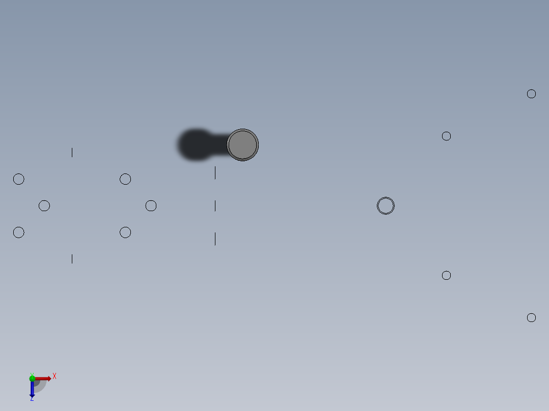 基于连杆机构的气动夹紧机构俯视图