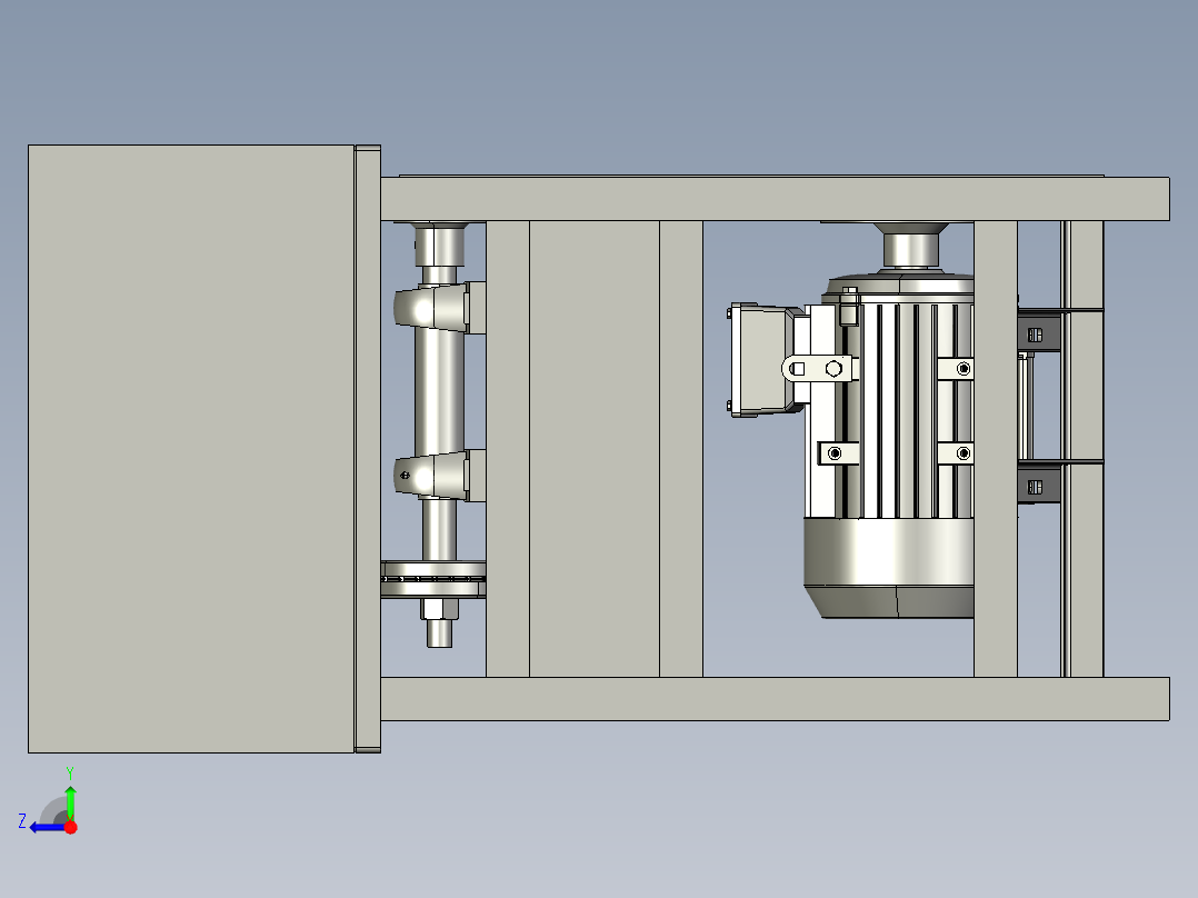 萤石矿开采用矿石切割机右视图