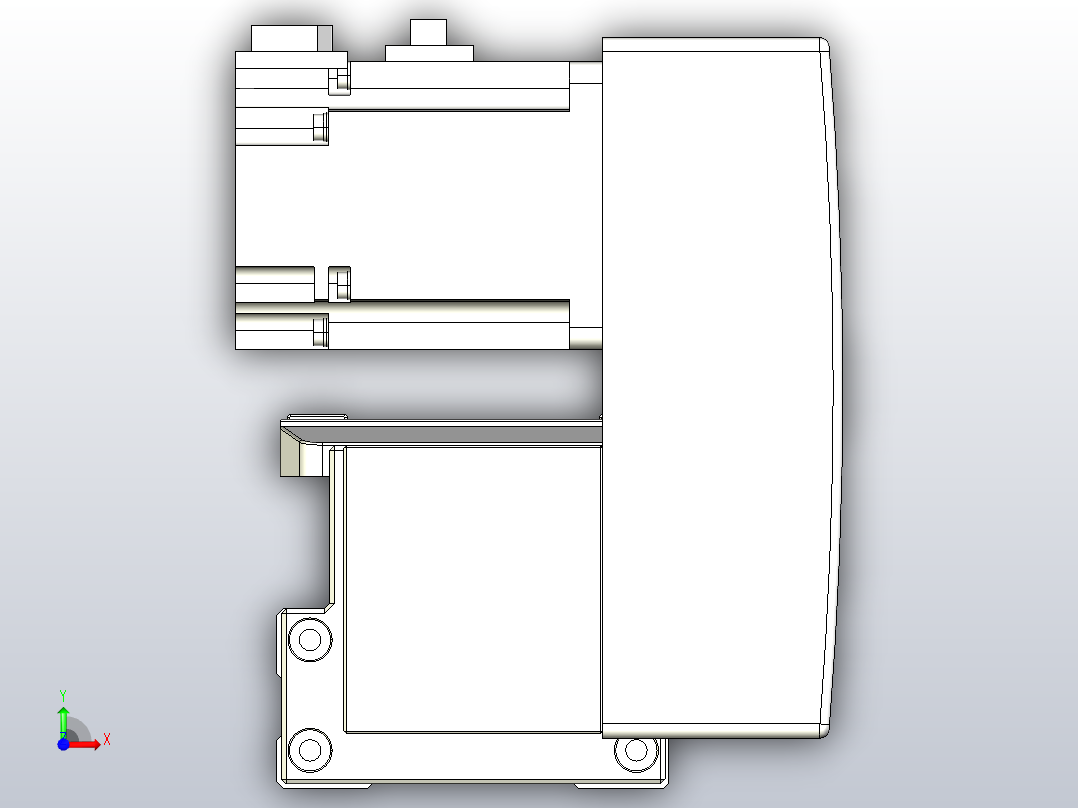 机器人皮带驱动直线轴TPA-GCB-80-P60-L150-RU-M20-N3前视图