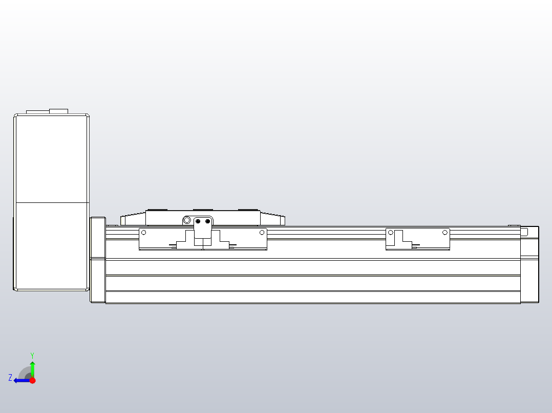 机器人皮带驱动直线轴TPA-GCB-80-P60-L150-RU-M20-N3右视图