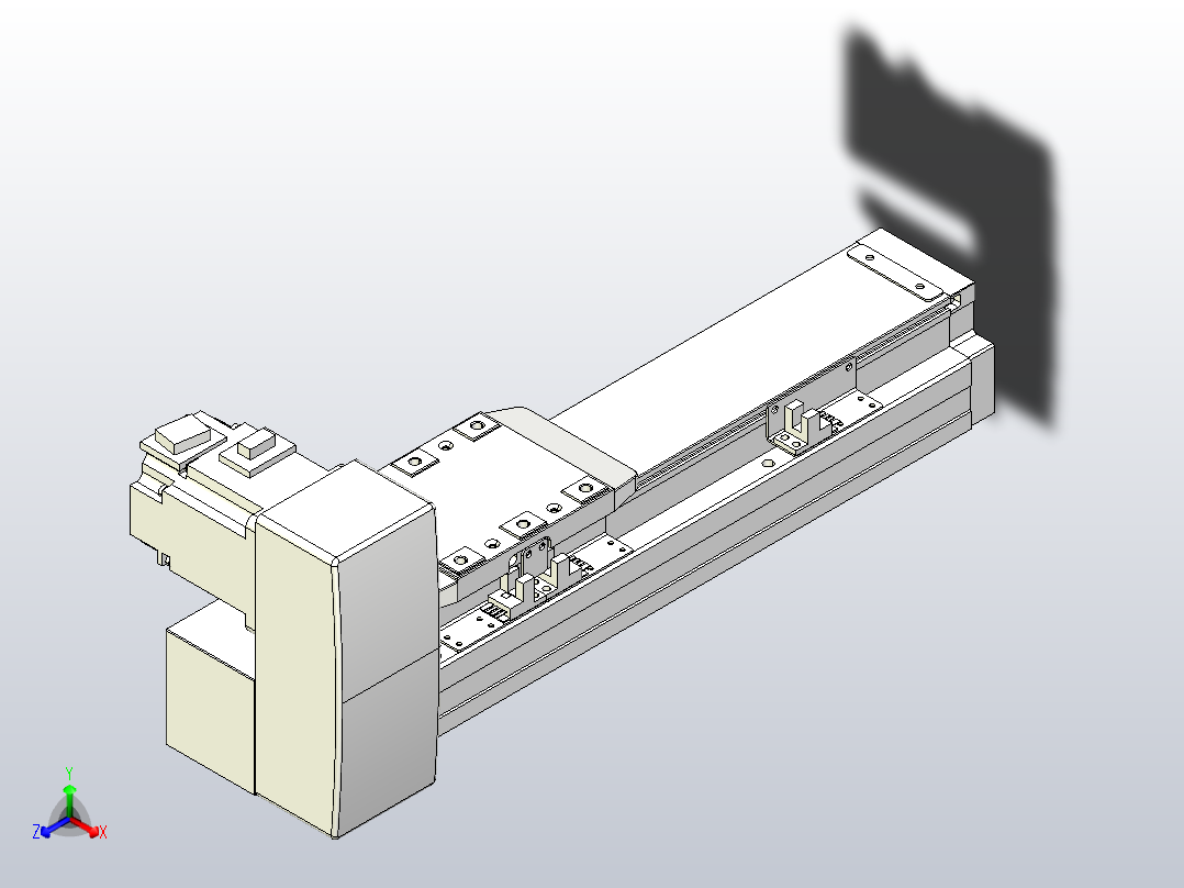 机器人皮带驱动直线轴TPA-GCB-80-P60-L150-RU-M20-N3正等轴测图