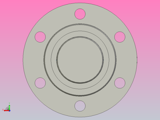 FFB5008-2滚珠丝杆3D模型后视缩略图
