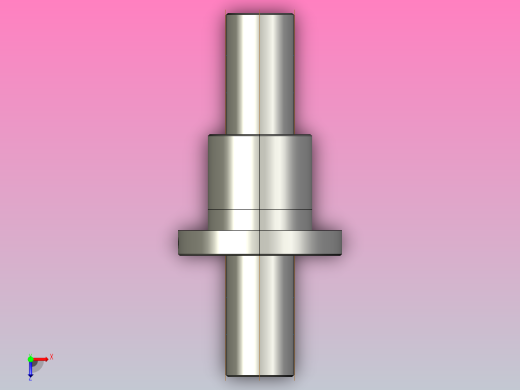 FFB5008-2滚珠丝杆3D模型俯视缩略图