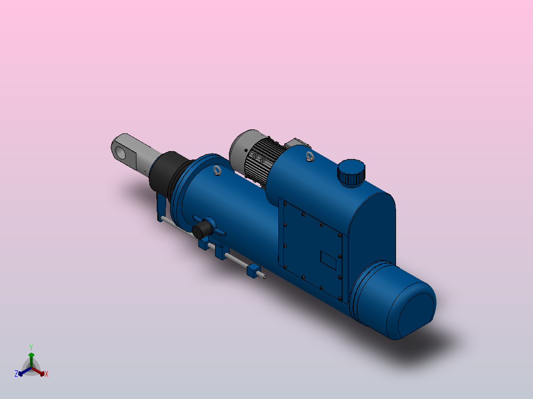 DYTD系列电液推杆DYTD3-2000-300／22ZL正等轴测图