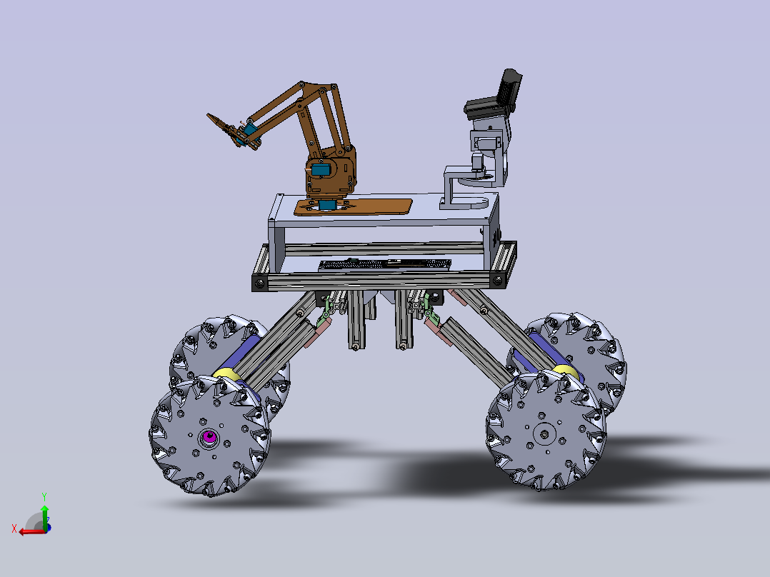 A0005227-火星探测车 Solidworks 模型主视图