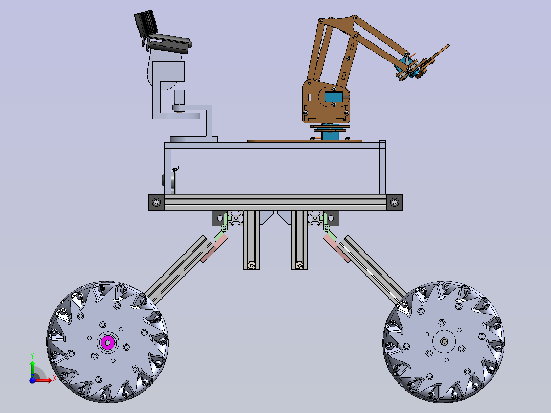 A0005227-火星探测车 Solidworks 模型前视图