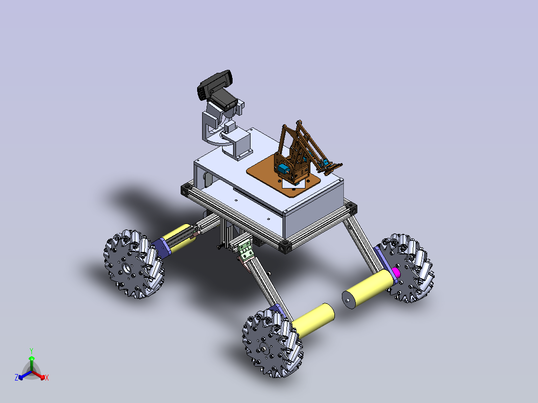 A0005227-火星探测车 Solidworks 模型正等轴测图
