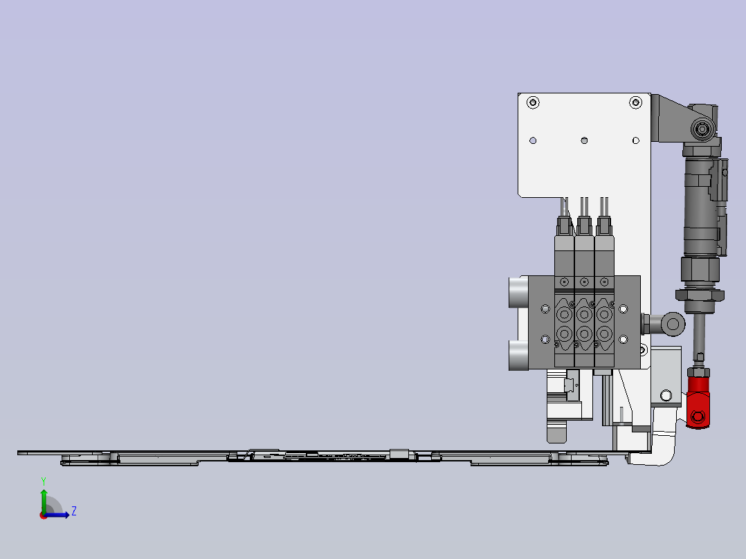 基于连杆原理的夹膜机构左视图