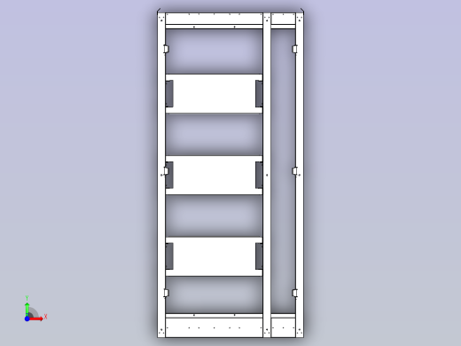 低压开关柜三维模型前视缩略图
