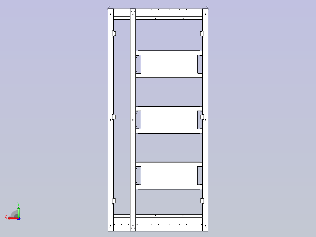 低压开关柜三维模型后视图