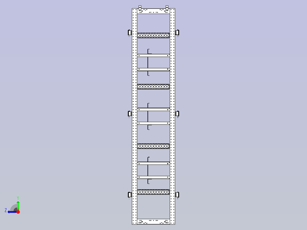 低压开关柜三维模型右视图