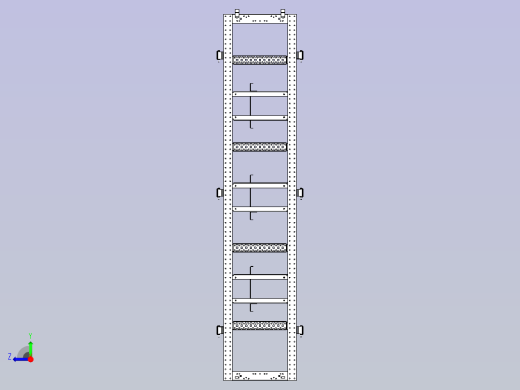 低压开关柜三维模型右视缩略图