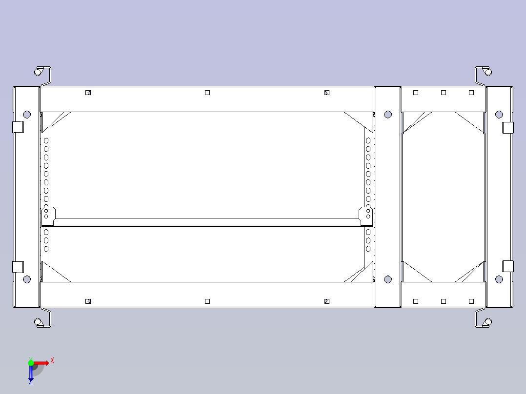 低压开关柜三维模型俯视图