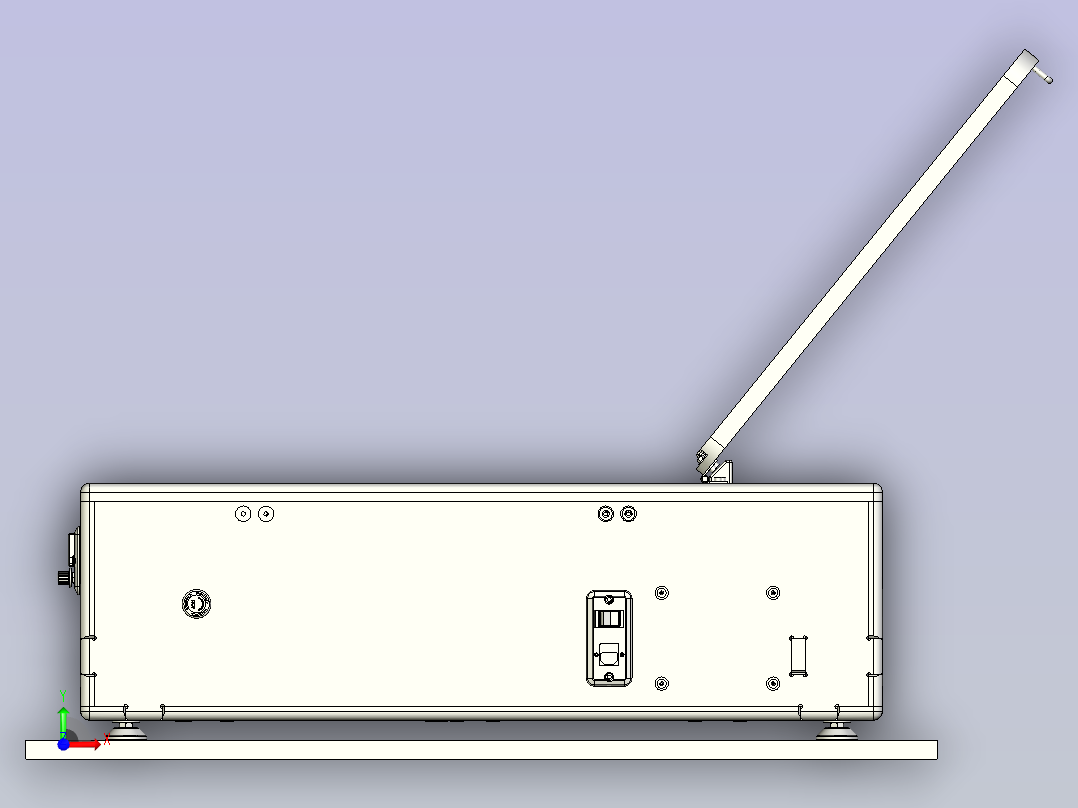 功率60W激光切割机三维模型3D图纸前视图
